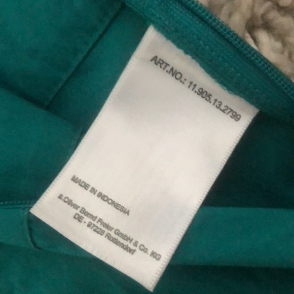 Green&turquoise, sleeveless, wrap VNeck blouse, not worn,sOliver Selection, US10 - Picture 8 of 12